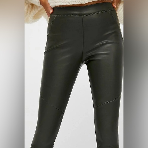 Free People Vegan Leather Leggings - Picture 2 of 9